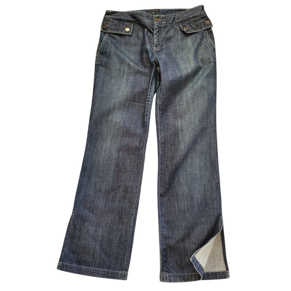 BANANA REPUBLIC SLIT LEG STRETCH DENIM JEANS SIZE 10